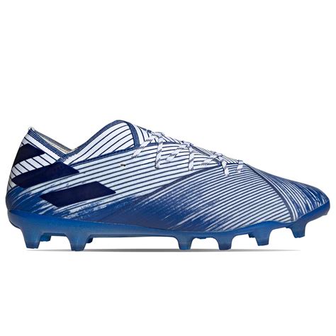 Botas Adidas Nemeziz 19 1 AG Azules Y Blancas Futbolmania