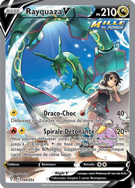 Rayquaza V Épée et Bouclier Évolution Céleste 194 Poképédia