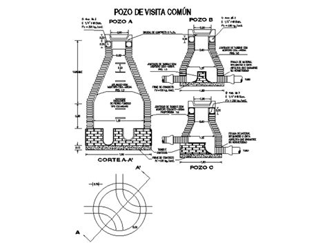 Pozo De Visita En Autocad Descargar Cad Kb Bibliocad