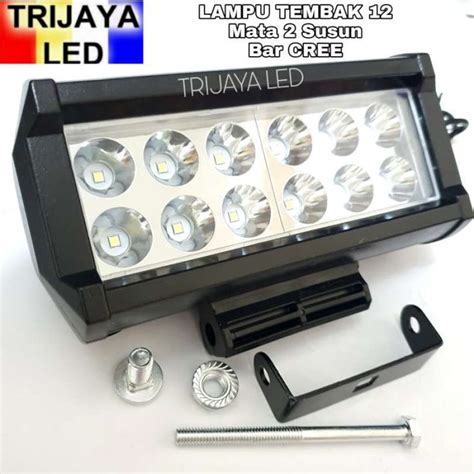 Promo Premium Lampu Tembak LED BAR Cree Strobo 12 Mata WorkLight Sorot