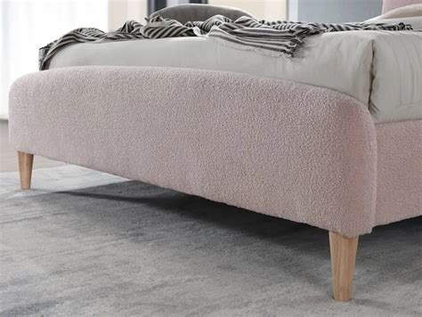 Birlea Otley Ft Double Pink Boucle Fabric Bed Frame