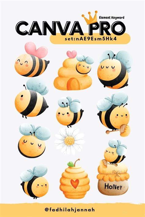 Canva Elements Honey Bee Artofit