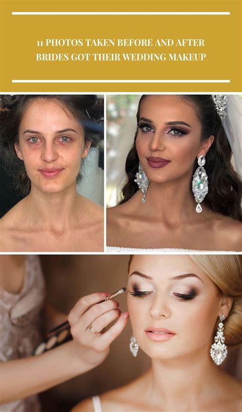 11 Photos Taken Before And After Brides Got Their Wedding Makeup Wedding Makeup 11 Photos Taken