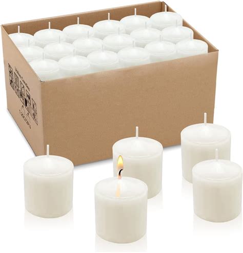 10 Hour White Votive Candles For Weddings Party Spa And Emergency Set Of 36