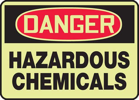 OSHA Danger Safety Signs Hazardous Chem Safety Signs And Labels