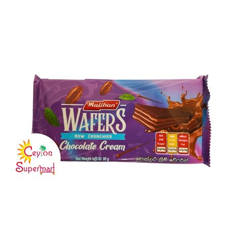 Maliban Chocolate Cream Wafers Biscuits 90g Ceylon Supermart