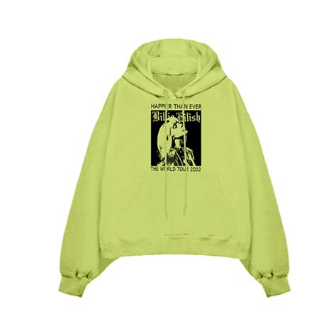 Happier Than Ever Lime Tour Hoodie Official Billie Eilish Online Store