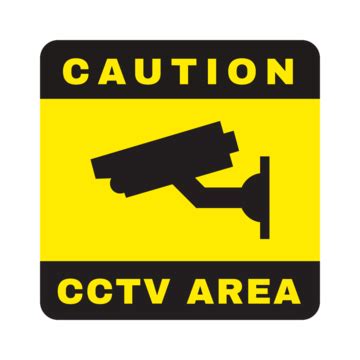 Cctv In Operation Sign Concept Alert Hazardous Vector Concept Alert