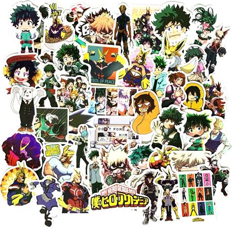 Amazon 50PCS My Hero Academia Stickers Waterproof Decals Cartoon