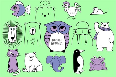 Doodle Animals in 2020 | Doodles, Animal graphic, Graphic illustration