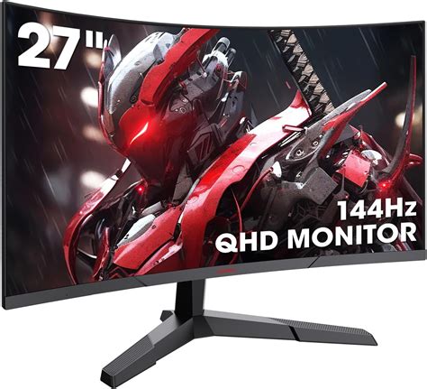 Gawfolk 27 Ecran PC Gaming Incurvé 1800R Moniteur PC Dalle VA