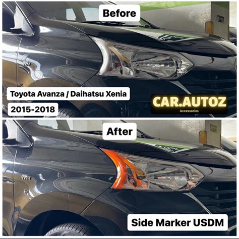 Jual Sticker Side Marker Orange Lampu Depan Toyota Avanza Facelift 2015