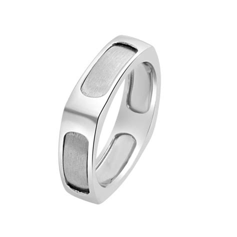 Buy Textured Platinum Ring For Men Online ORRA