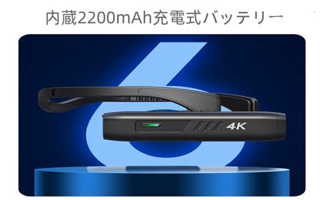 Amazon ビデオカメラ ウェアラブル式ビデオカメラ Andoer 4k 30fps ヘッド マウント カメラ ウェアラブル Wifi