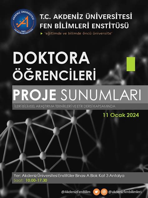 Fen Bilimleri Enstitüsü Doktora Öğrencileri Proje Sunumları