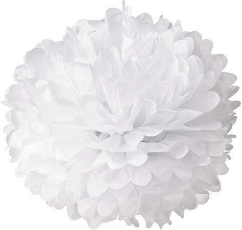 Amazon Pcs White Tissue Hanging Paper Pom Poms Hmxpls Flower