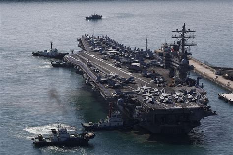 Us Nuclear Powered Aircraft Carrier Due To Arrive In South Korea On