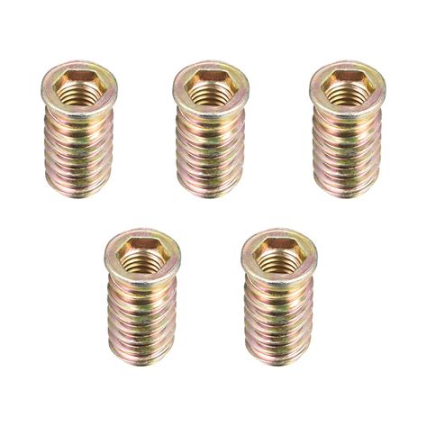 Uxcell Wood Furniture M X Mm Threaded Insert Nuts Interface Hex