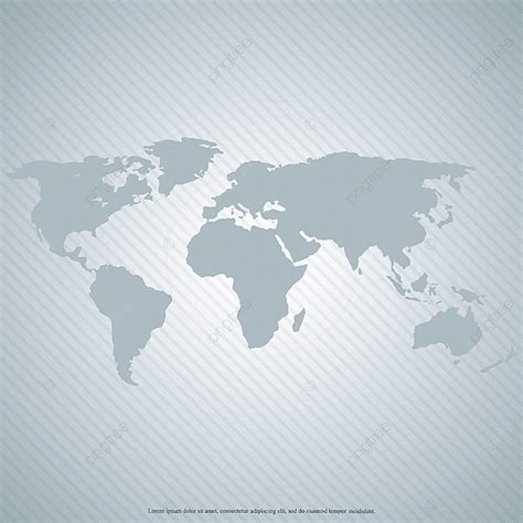 World Map Silhouette Gray