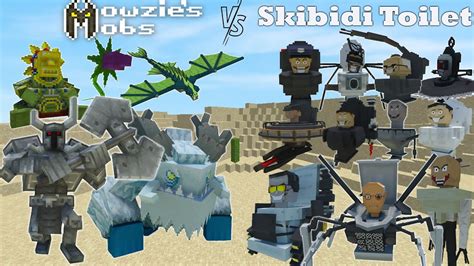 All Toilet Vs Mowzie S Mobs Minecraft Mowzie S Mobs Vs Skibidi Toilet