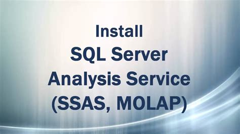 Install Sql Server Analysis Services Ssas Molap Youtube