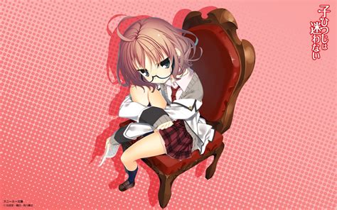 Online Crop Brunette Haired Female Anime Character Sitting On Sofa