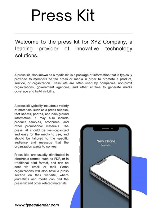 Press Kit Templates A Comprehensive Guide For Your Next Media Outreach
