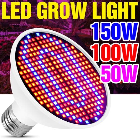 Lâmpada LED 150W De Cultivo De Plantas 110V Espectro Completo E27 220V