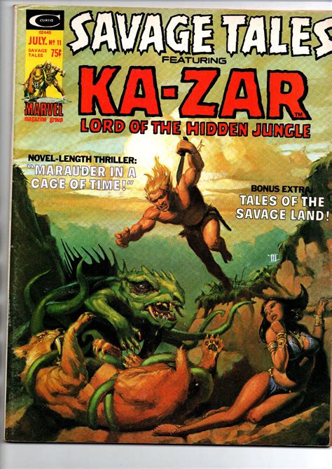 Savage Tales 11 Ka Zar Magazine 1975 VF Comic Books Bronze