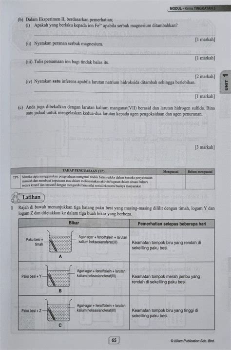 Modul Nilam Kimia Tingkatan Hobbies Toys Books Magazines