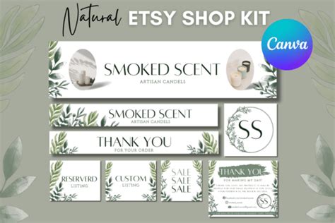 Natural Etsy Shop Branding Kit Graphic By Designogenie Creative Fabrica