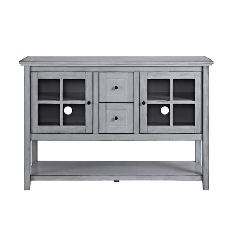 30 Collection Of Black Oak Wood And Wrought Iron Sideboards