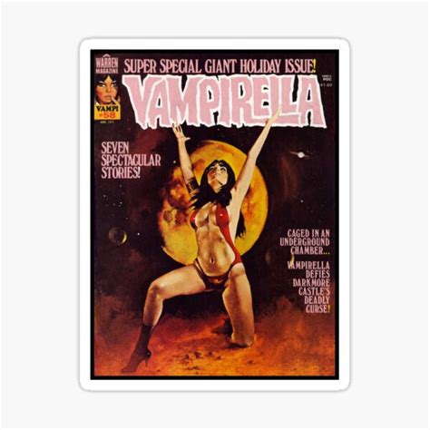 "ANOTHER GREAT VINTAGE VAMPIRELLA MAGAZINE COVER! #58" Sticker for Sale ...