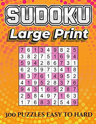 Sudoku Large Print Puzzles Easy To Hard Sudoku Large Print Puzzle