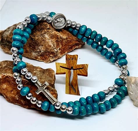 TINY ROSARY Cute Bracelet Wooden Rosary Bracelet Beaded Etsy