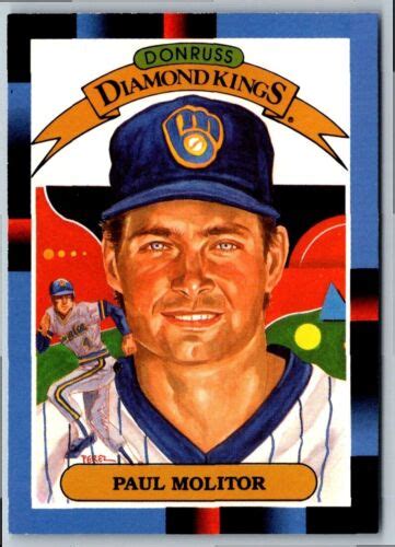 1988 Diamond Kings Paul Molitor 7 Milwaukee Brewers Baseball Card EBay