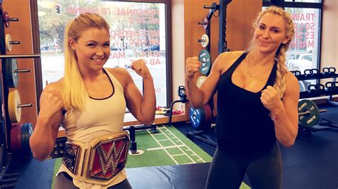 Charlotte Flair works out with fitness model Sophia Thiel in Munich ...