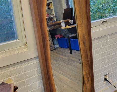 Live Edge Walnut Mirror Wall Mirror Etsy