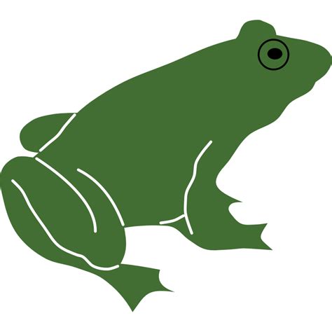 Frog Silhouette Vector Clip Art Library