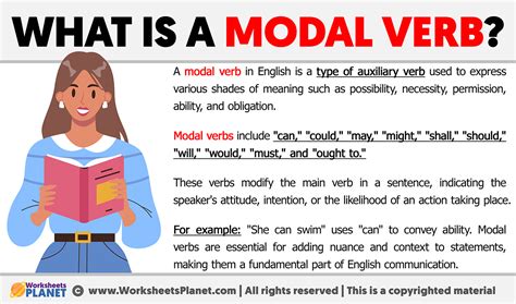 Modal Verbs Of Ability Examples And Worksheet