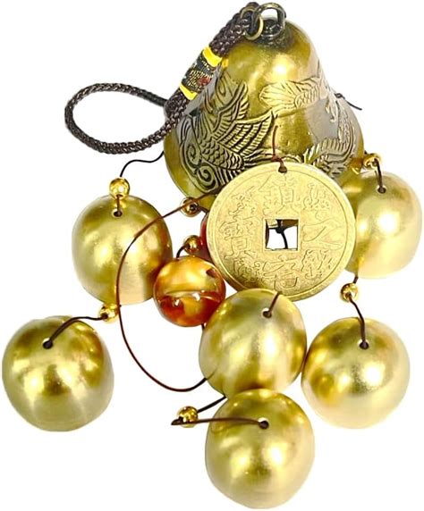 Lucky Wind Chimes Fengshui Bell Copper Alloy Dragon Bell 6 Bells