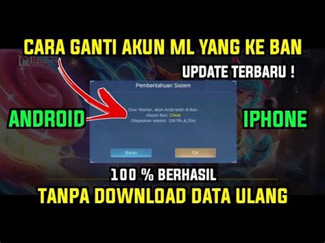 Cara Mengatasi Akun Yang Kena Banned Moonton Cara Ganti Akun Yang Di