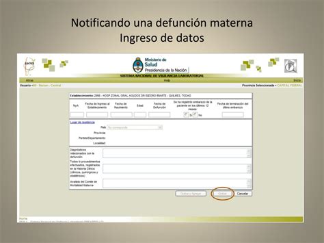 PPT Sistema Nacional De Vigilancia De La Mortalidad Materna