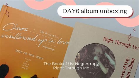 unboxing DAY6 데이식스 the book of us negentropy EVEN OF DAY right