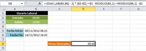 Calcular Horas Trabajadas Entre Dos Fechas En Excel Excel Total