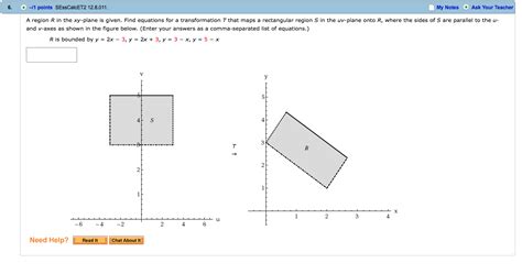 Solved A Region R In The Xy Plane Is Given Find Equations