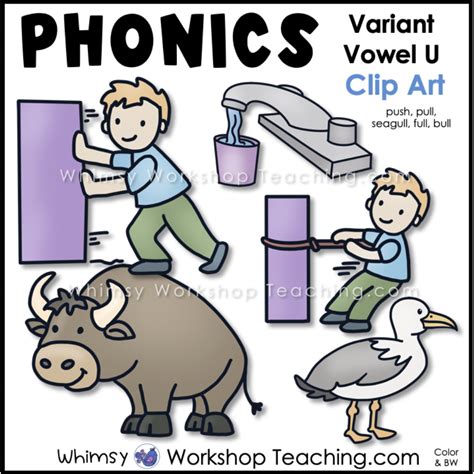 Clip Art Clipart Images Color Black White Phonics Variant Vowel U