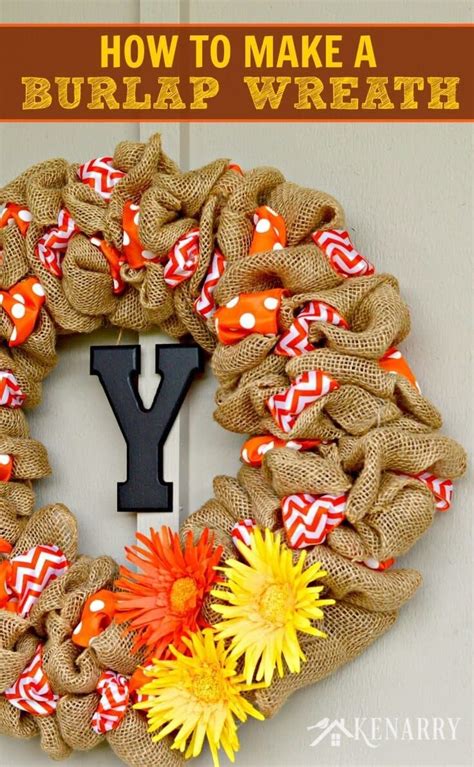 How To Make A Burlap Wreath With Accent Ribbon Summer Burlap Wreath