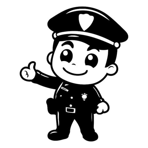 Premium Vector Policeman Cartoon Mascot Character Vector Illustration