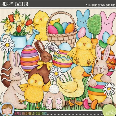 Hoppy Easter Digital Scrapbook Kit Cahier De Dessin Dessin